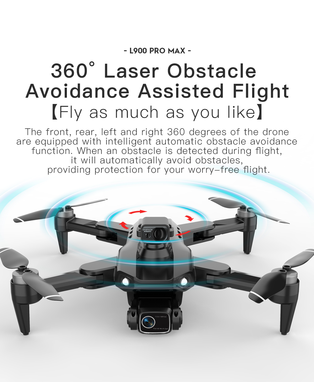 LYZRC L900 PRO MAX Laser obsta - Drone Gimbal 2 Axis recension och pris
